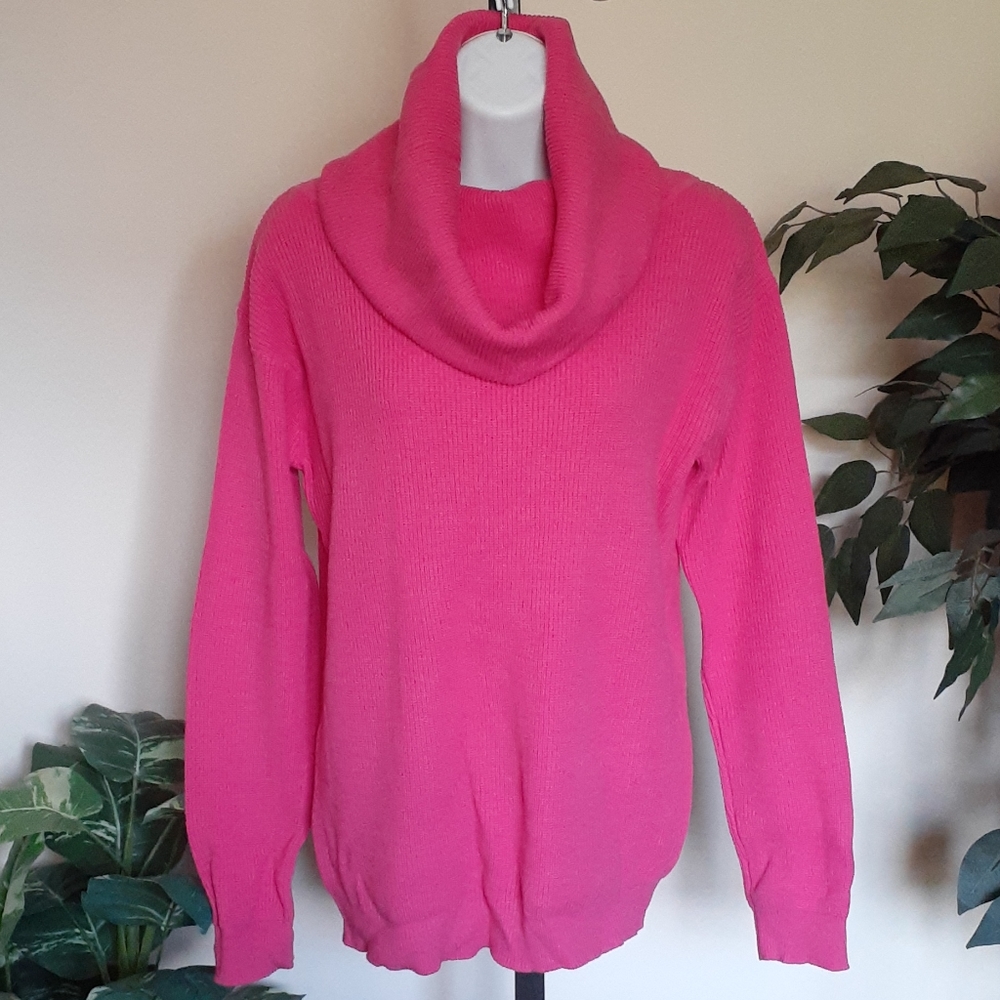 Joe Fresh Cowl Neck Pink Sweater Sz Small